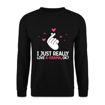 K-Drame - Sweat-shirt Unisexe - noir - Devant - Alina (178cm) & Michal (187cm)