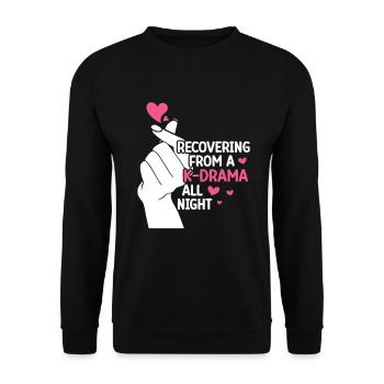 K-Drame - Sweat-shirt Unisexe - noir - Devant - Alina (178cm) & Michal (187cm)