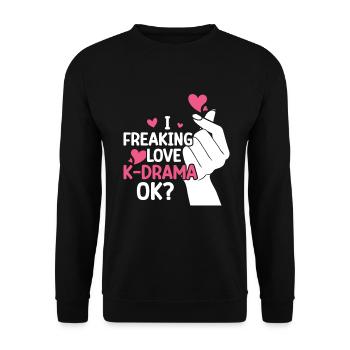 K-Drame - Sweat-shirt Unisexe - noir - Devant - Alina (178cm) & Michal (187cm)