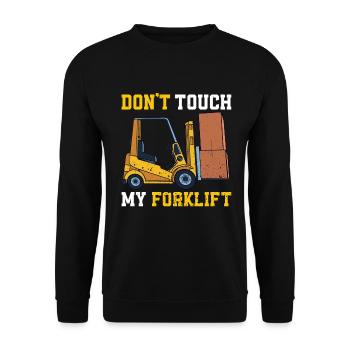 Conducteur de chariot élévateur - Sweat-shirt Unisexe - noir - Devant - Alina (178cm) & Michal (187cm)