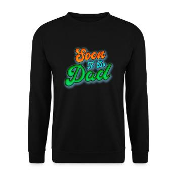 Bald Papa Est 2023 - Befördert zum Papa 2023 - Unisex Pullover - Schwarz - Vorne - Alina (178cm) & Michal (187cm)
