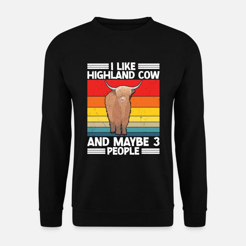 Hochlandkuh - Unisex Pullover - Schwarz