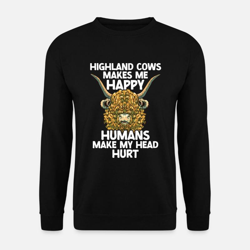 Hochlandkuh - Unisex Pullover - Schwarz