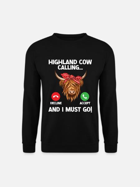 Highland cow - Unisex Sweatshirt - black