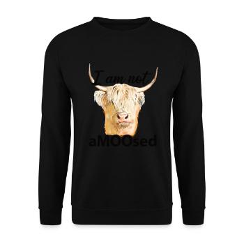 Highland cow - Unisex Sweatshirt - black - Front - Alina (178cm) & Michal (187cm)