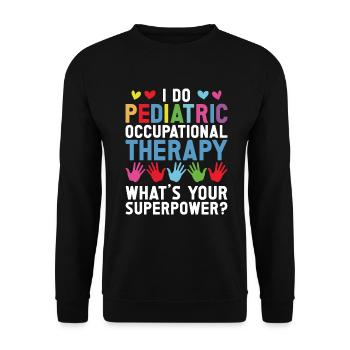 Kinderkrankenschwester - Unisex Pullover - Schwarz - Vorne - Alina (178cm) & Michal (187cm)