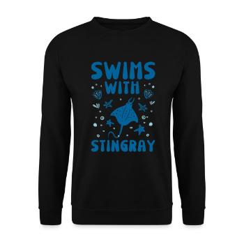 Stingray - Unisex Sweatshirt - black - Front - Alina (178cm) & Michal (187cm)