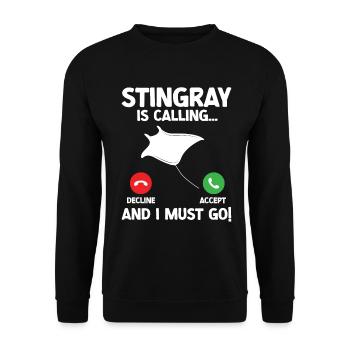 Stingray - Unisex Sweatshirt - black - Front - Alina (178cm) & Michal (187cm)