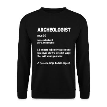 Archaeology - Unisex Sweatshirt - black - Front - Alina (178cm) & Michal (187cm)