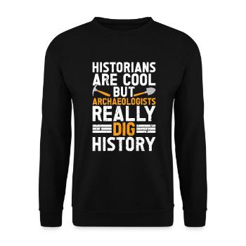 Archaeology - Unisex Sweatshirt - black - Front - Alina (178cm) & Michal (187cm)