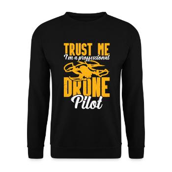Drone - Unisex Sweatshirt - black - Front - Alina (178cm) & Michal (187cm)