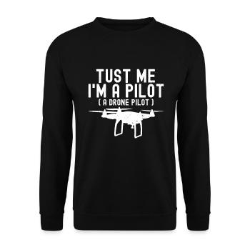 Drone - Sweat-shirt Unisexe - noir - Devant - Alina (178cm) & Michal (187cm)