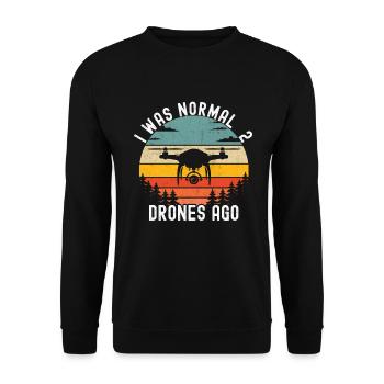 Drone - Sweat-shirt Unisexe - noir - Devant - Alina (178cm) & Michal (187cm)