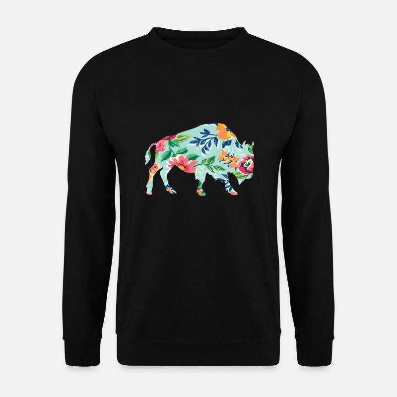 Bison - Unisex Sweatshirt - black