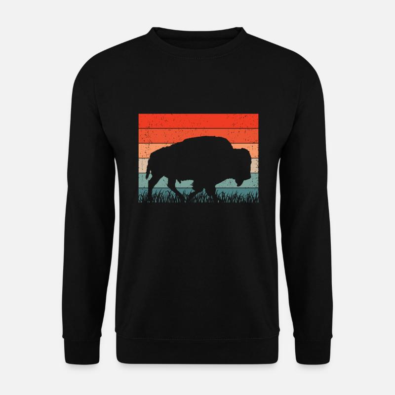 Bison - Unisex Pullover - Schwarz