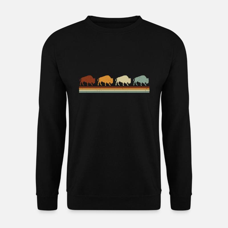 Bison - Unisex Sweatshirt - black
