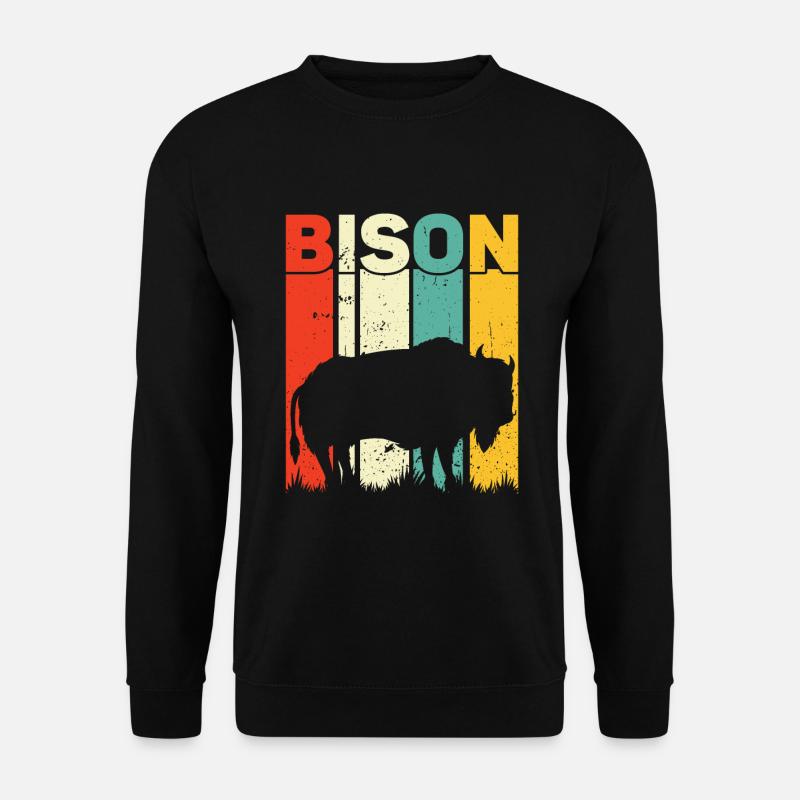 Bison - Unisex Pullover - Schwarz