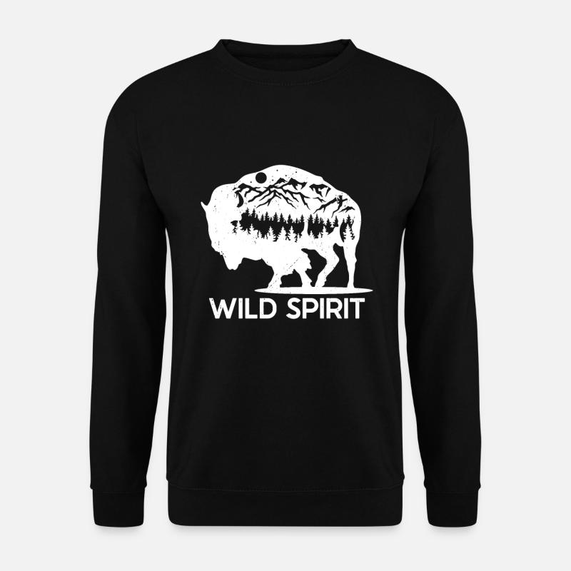 Bison - Unisex Sweatshirt - black