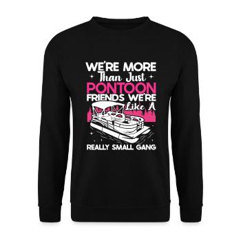 Pontoon Queen -Boat Pontoon -Women - Unisex Sweatshirt - black - Front - Alina (178cm) & Michal (187cm)
