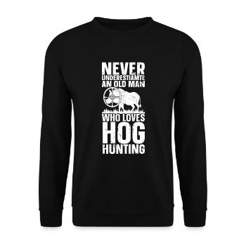 Schweinejagd Jäger Schweinejagd - Unisex Pullover - Schwarz - Vorne - Alina (178cm) & Michal (187cm)