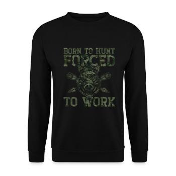 Schweinejagd Jäger Schweinejagd - Unisex Pullover - Schwarz - Vorne - Alina (178cm) & Michal (187cm)