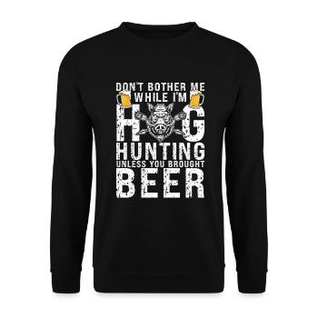 Schweinejagd Jäger Schweinejagd - Unisex Pullover - Schwarz - Vorne - Alina (178cm) & Michal (187cm)