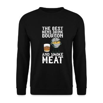 Bourbon-Smoker-Grillwhisky - Unisex Pullover - Schwarz - Vorne - Alina (178cm) & Michal (187cm)