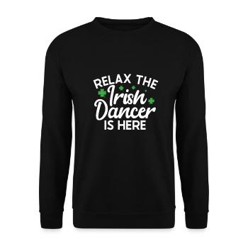 Irish Dance St. Patrick's Dance - Unisex Sweatshirt - black - Front - Alina (178cm) & Michal (187cm)