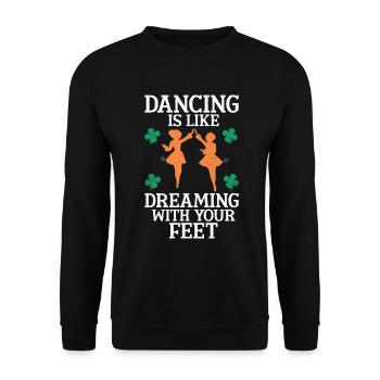 Irish Dance St. Patrick's Dance - Unisex Sweatshirt - black - Front - Alina (178cm) & Michal (187cm)