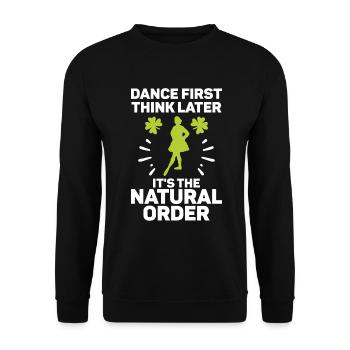Irish Dance St. Patrick's Dance - Unisex Sweatshirt - black - Front - Alina (178cm) & Michal (187cm)