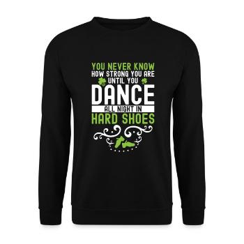 Irish Dance St. Patrick's Dance - Unisex Sweatshirt - black - Front - Alina (178cm) & Michal (187cm)