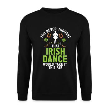 Irish Dance St. Patrick's Dance - Unisex Sweatshirt - black - Front - Alina (178cm) & Michal (187cm)