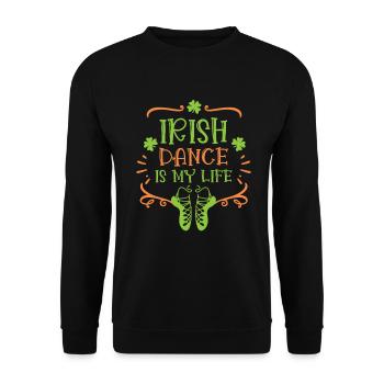 Irish Dance St. Patrick's Dance - Unisex Sweatshirt - black - Front - Alina (178cm) & Michal (187cm)