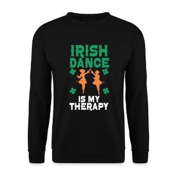 Irish Dance St. Patrick's Dance - Unisex Sweatshirt - black - Front - Alina (178cm) & Michal (187cm)