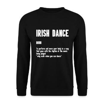 Irish Dance St. Patrick's Dance - Unisex Sweatshirt - black - Front - Alina (178cm) & Michal (187cm)