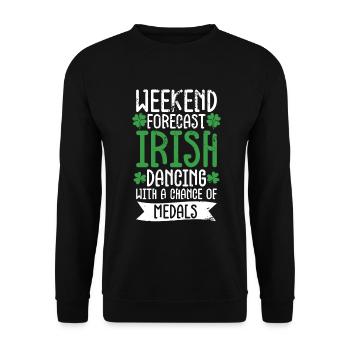 Irish Dance St. Patrick's Dance - Unisex Sweatshirt - black - Front - Alina (178cm) & Michal (187cm)