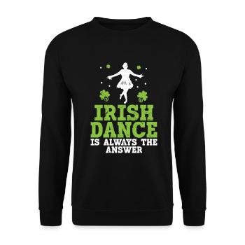 Irish Dance St. Patrick's Dance - Unisex Sweatshirt - black - Front - Alina (178cm) & Michal (187cm)