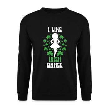 Irish Dance St. Patrick's Dance - Unisex Sweatshirt - black - Front - Alina (178cm) & Michal (187cm)