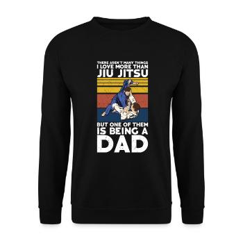 Jiu Jitsu Dad Gi Jiu - Unisex Sweatshirt - black - Front - Alina (178cm) & Michal (187cm)