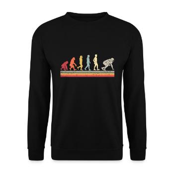 Lineman Football Player Offensive Defensive - Unisex Pullover - Schwarz - Vorne - Alina (178cm) & Michal (187cm)