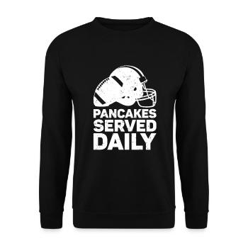 Lineman Football Player Offensive Defensive - Unisex Pullover - Schwarz - Vorne - Alina (178cm) & Michal (187cm)