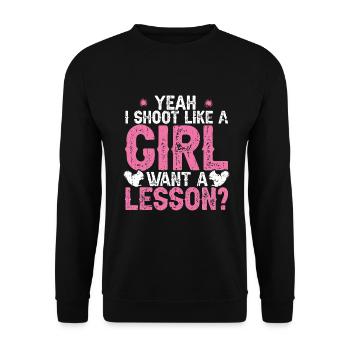 Squirrel hunting - Unisex Sweatshirt - black - Front - Alina (178cm) & Michal (187cm)