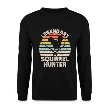 Squirrel hunting - Unisex Sweatshirt - black - Front - Alina (178cm) & Michal (187cm)