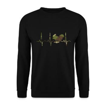 Squirrel hunting - Unisex Sweatshirt - black - Front - Alina (178cm) & Michal (187cm)