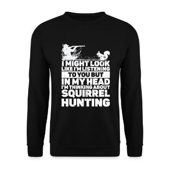 Squirrel hunting - Unisex Sweatshirt - black - Front - Alina (178cm) & Michal (187cm)