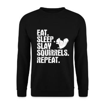 Squirrel hunting - Unisex Sweatshirt - black - Front - Alina (178cm) & Michal (187cm)