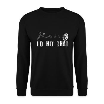 Axe Throw Axe Throwing Game - Unisex Sweatshirt - black - Front - Alina (178cm) & Michal (187cm)