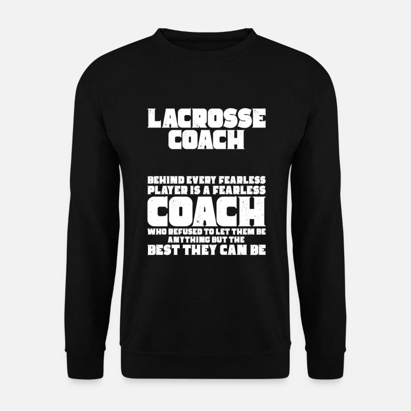 Lacrosse Coach Stick - Unisex Sweatshirt - black