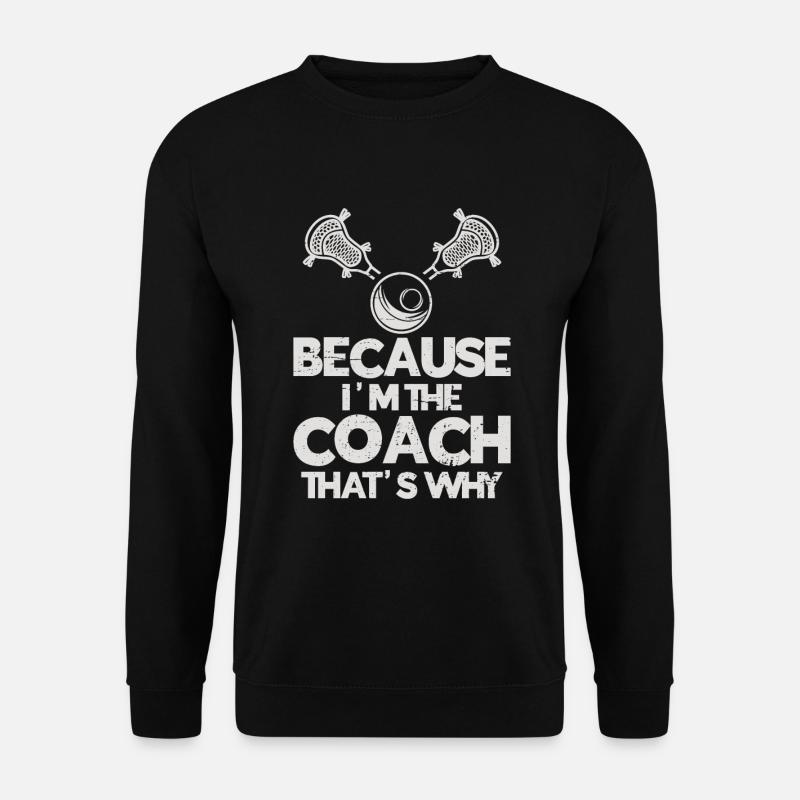 Lacrosse Coach Stick - Unisex Sweatshirt - black