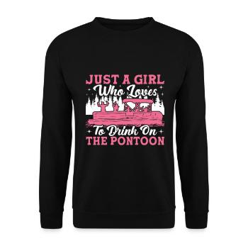 Ponton Queen -Bateau Ponton -Femmes - Sweat-shirt Unisexe - noir - Devant - Alina (178cm) & Michal (187cm)